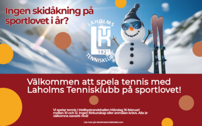 Välkomna på Sportlovstennis